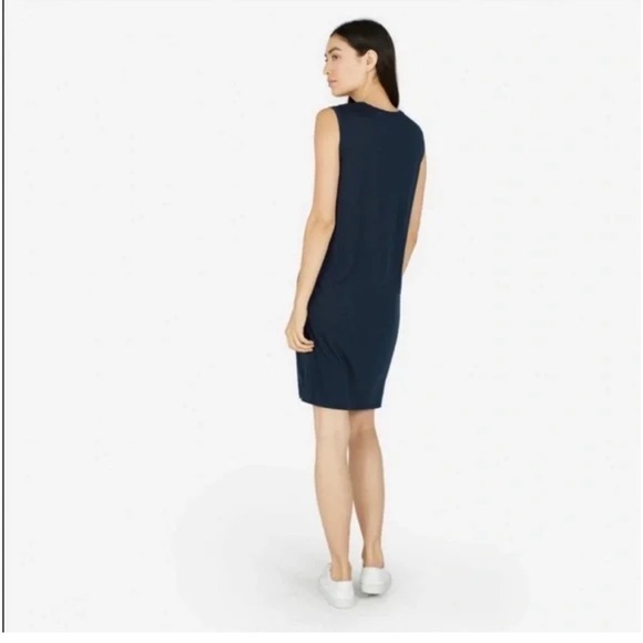 EVERLANE Sleeveless Muscle Tank Tee Dress Navy Blue Size M - Picture 4 of 10